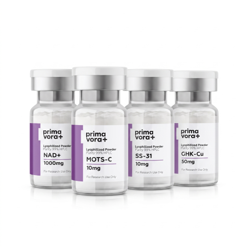 Multi-Compound Research Stack — NAD⁺ 1,000mg + MOTS-C 10mg + SS-31 10mg + GHK-Cu 50mg Peptides