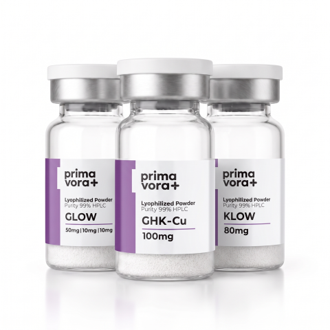 Cellular Senescence Research Stack — GHK-Cu 100mg + Glow-70 + KLOW-80 Peptides - Thumbnail