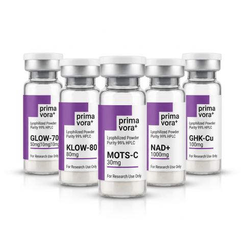 Dermal & Cellular Aging Research Kit — Glow-70 + KLOW-80 + MOTS-C 30mg + NAD⁺ 1,000mg + GHK-Cu 100mg Peptides - Thumbnail