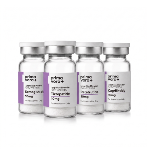 GLP-1 SM 10mg + GLP-2 TRZ 10mg + GLP-3 10mg + Cagrilintide 10mg Research Kit — Complete Metabolic Peptides - Thumbnail