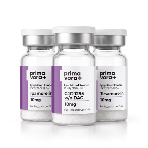 CJC-1295 w/o DAC 10mg + Ipamorelin 10mg + Tesamorelin 10mg Research Kit — GH Secretagogue Peptides - Thumbnail
