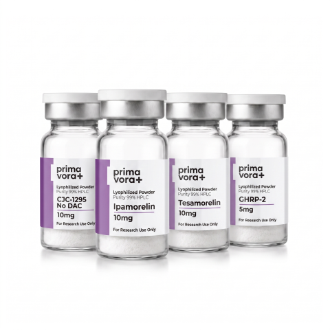 CJC-1295 w/o DAC 10mg + Ipamorelin 10mg + Tesamorelin 10mg + GHRP-2 5mg Research Kit — Advanced GH Peptides - Thumbnail