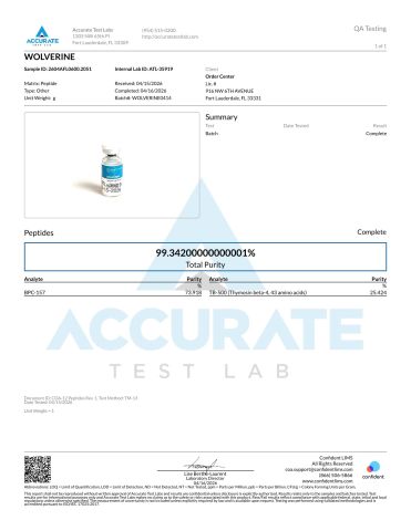 BPC/TB Blend 20mg Peptides - Lab Report 1