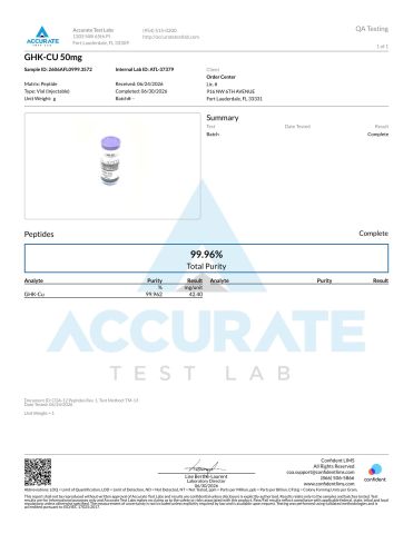 Multi-Pathway Research Stack — GLP-3 20mg + Cagrilintide + MOTS-C 10mg + NAD⁺ 1,000mg + GHK-Cu 50mg Peptides - Lab Report 1